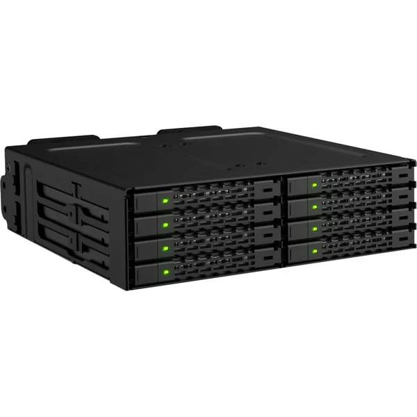 Icy Dock Though Armor MB998V4P-B , Wechselrahmen (schwarz, 8-Bay U.2/U.3 NVMe SSD PCIe 4.0)