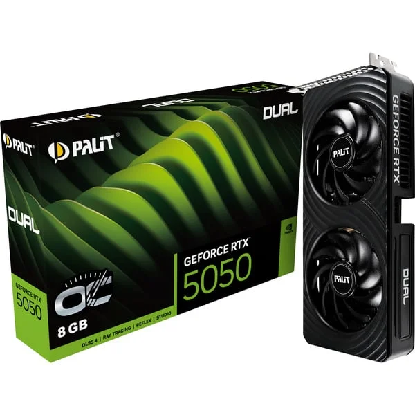Palit GeForce RTX 5050 Dual OC 8GB, Grafikkarte (DLSS 5, 3x DisplayPort, 1x HDMI 2.1)