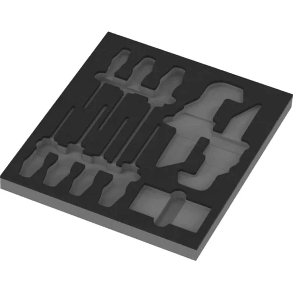 Wera 9860 Schaumstoffeinlage für Stainless Set 1, leer (schwarz/grau, für Tool Rebel Werkstattwagen)