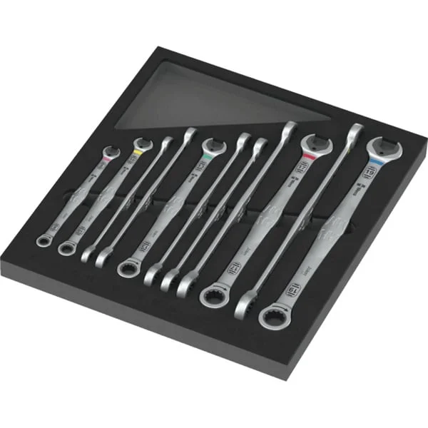 Wera 9735 Schaumstoffeinlage 6007 Joker Set 1, Schraubenschlüssel (schwarz/mehrfarbig, 12-teilig, für Tool Rebel Werkstattwagen)