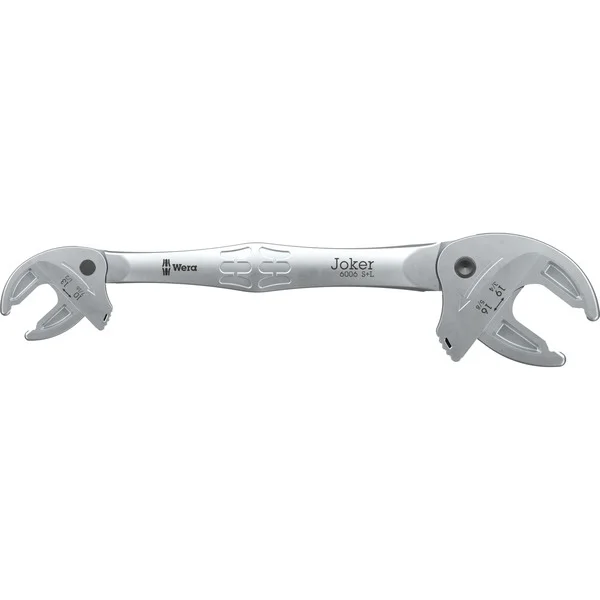 Wera 6006 Joker S / L - Selbstjustierender Doppelmaulschlüssel, Schraubenschlüssel (silber, SW 10 - 19mm und 1/2" - 3/4")