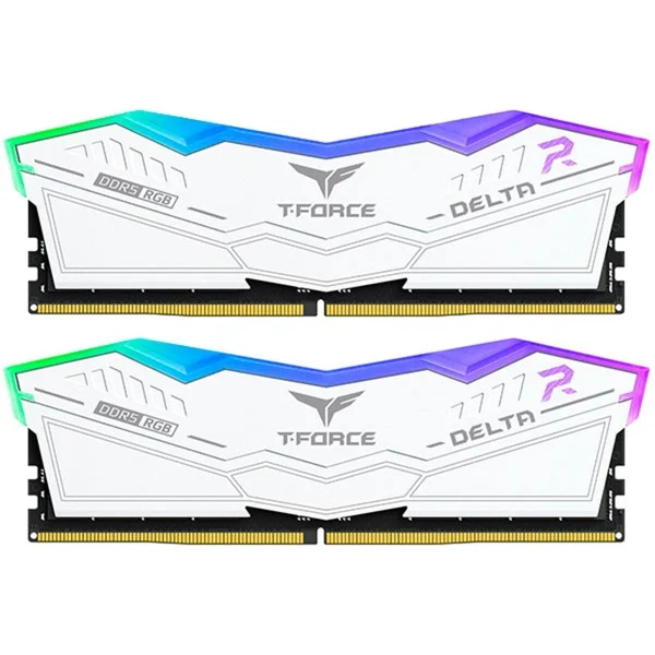 Team Group DIMM 32 GB DDR5-6600 (2x 16 GB) Dual-Kit, Arbeitsspeicher (weiß, FF4D532G6600HC34DC01, Delta RGB, INTEL XMP)