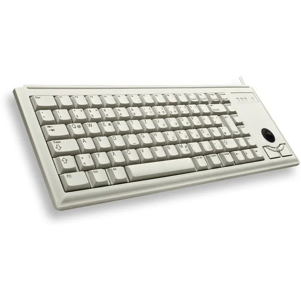 CHERRY Slim Line G84-4400, Tastatur (beige, DE-Layout, Cherry Mechanisch, integr. Trackball)
