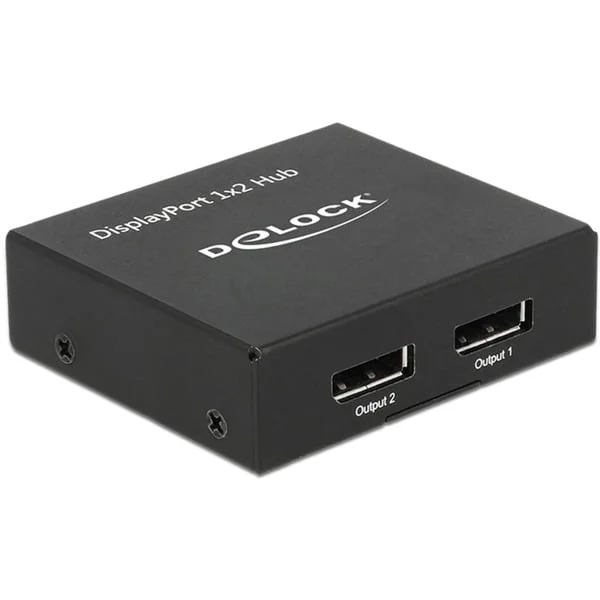 DeLOCK DisplayPort Splitter 1.2 > 2x DisplayPort 4K (schwarz)