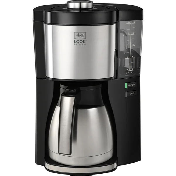 Melitta Look Therm Perfection 1025-16 , Filtermaschine (schwarz/silber, 1.080 Watt, 10 Tassen)