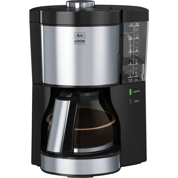 Melitta Look Perfection 1025-06 , Filtermaschine (schwarz/silber, 1080 Watt, 10 Tassen)