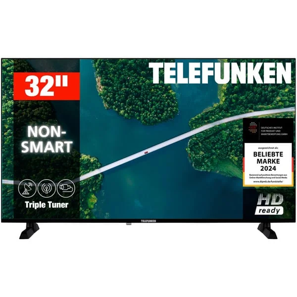Telefunken XH32P900S, LED-Fernseher (80 cm (32 Zoll), schwarz, WUXGA, Triple Tuner, Mediaplayer)