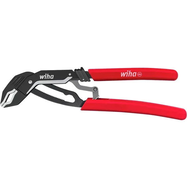 Wiha Wasserpumpenzange QuickFix Classic automatisch, Rohr- / Wasserpumpen-Zange (schwarz/rot, 180mm)