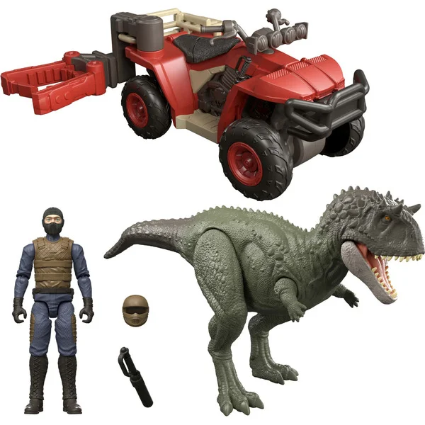 Mattel Jurassic World Fahrzeug- und Dinosaurier-Fangset, Sets