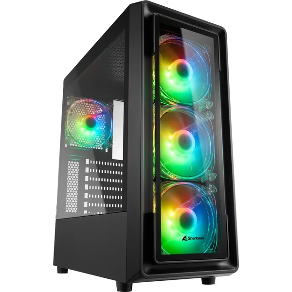 Sharkoon TK4 RGB, Tower-Gehäuse (schwarz, Gehärtetes Glas)