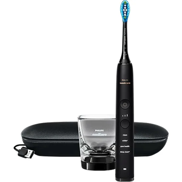 Philips Sonicare 9000 DiamondClean HX9911/09, Elektrische Zahnbürste (schwarz)