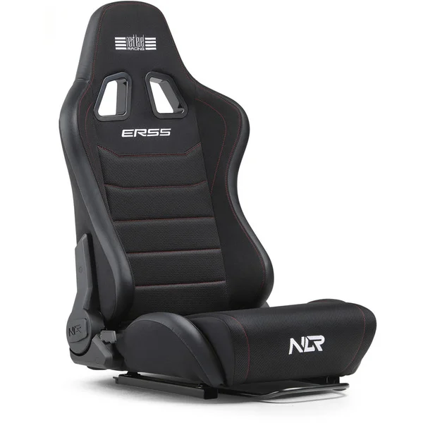 Next Level Racing ERS5 Elite Liegesitz, Rennschalensitz (schwarz/weiß, Fabric & Mesh Edition)