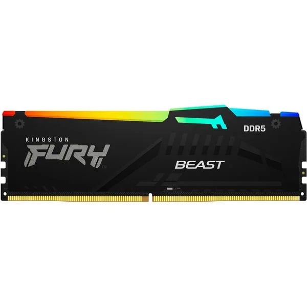 Kingston FURY DIMM 8 GB DDR5-6000 , Arbeitsspeicher (schwarz, KF560C36BBEA-8, FURY Beast RGB, AMD EXPO)