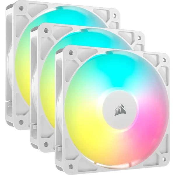 Corsair RS120 ARGB, Gehäuselüfter (weiß, 3er Pack, 120 mm)