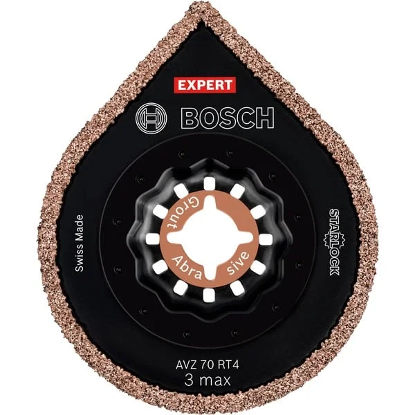 Bosch Professional EXPERT Mörtelentferner AVZ 70 RT4 3 max, Ø 70mm, Sägeblatt (10 Stück, Carbide-RIFF, Schnittbreite 2,5mm)
