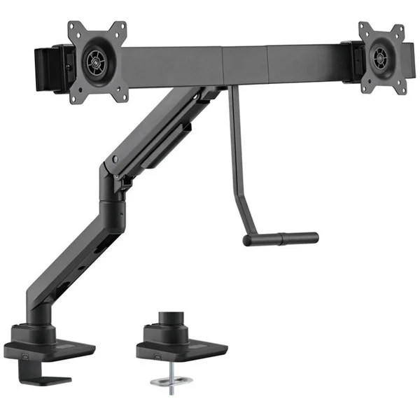 goobay Doppel-Monitorhalterung Office (schwarz)