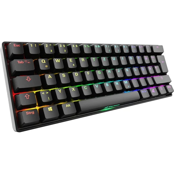 Sharkoon SKILLER SGK50 S4 Gen2, Gaming-Tastatur (schwarz, DE-Layout, Gateron Yellow)