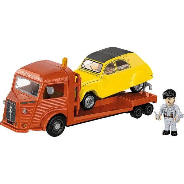 COBI Citroen Type H Car Transporter & 2CV Type AZ, Konstruktionsspielzeug (Maßstab 1:35)