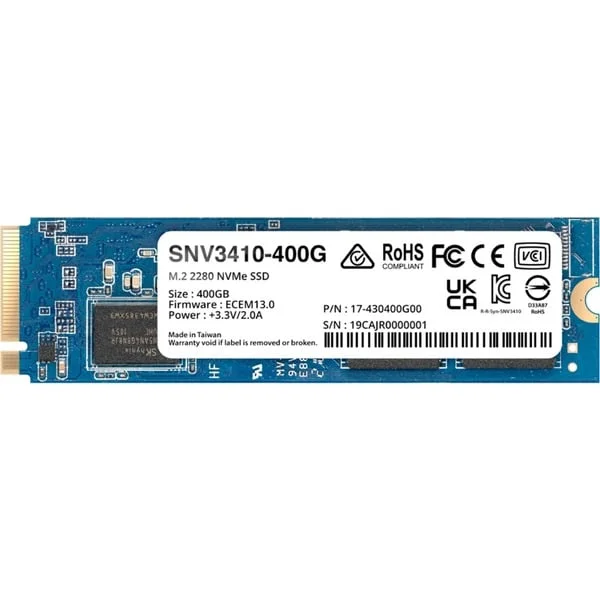 Synology SNV3410-400G 400 GB, SSD (PCIe 3.0 x4, NVMe, M.2 2280)