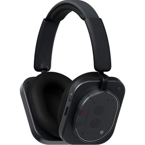 Nothing Headphone (1), Kopfhörer (schwarz, Sound by KEF, Adaptive Geräuschunterdrückung (ANC), HI-RES-Audio)