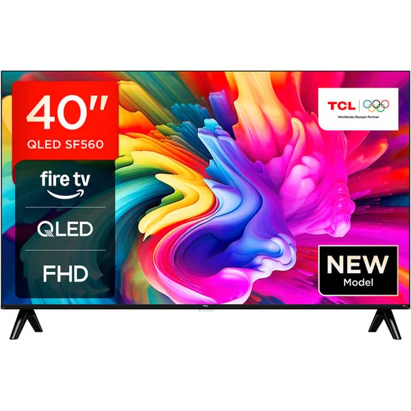 TCL 40SF560, QLED-Fernseher (102 cm (40 Zoll), schwarz, FullHD, Triple Tuner, Fire TV)