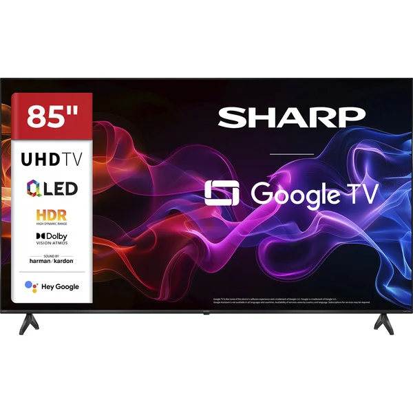 SHARP 85HP5765E, QLED-Fernseher (215 cm (85 Zoll), schwarz, UltraHD/4K, Google TV)