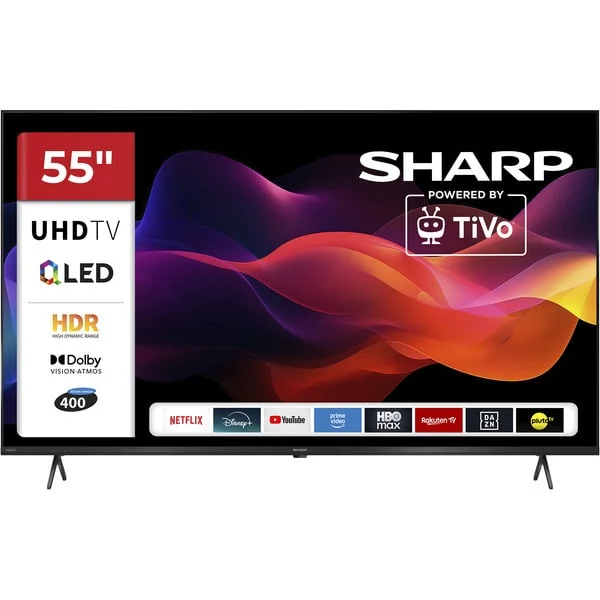SHARP 55HM5745E, QLED-Fernseher (139 cm (55 Zoll), schwarz, UltraHD/4K, Triple Tuner)
