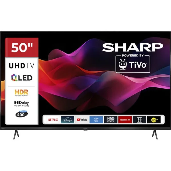 SHARP 50HM5745E, QLED-Fernseher (126 cm (50 Zoll), schwarz, UltraHD/4K, Triple Tuner)