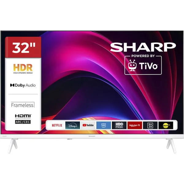 SHARP 32HE2745EW, LED-Fernseher (81 cm (32 Zoll), weiß, WUXGA, Triple Tuner)