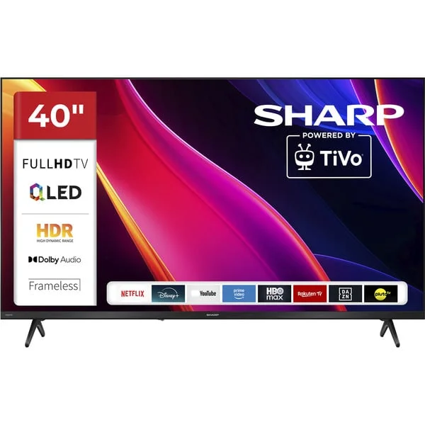 SHARP 40HE3745E, QLED-Fernseher (101 cm (40 Zoll), schwarz, FullHD, Powered by TiVo)