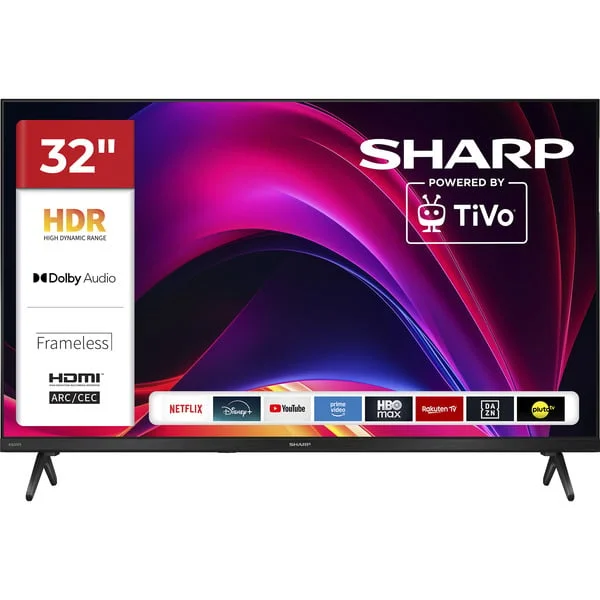 SHARP 32HE2745E, LED-Fernseher (81 cm (32 Zoll), schwarz, WUXGA, Triple Tuner)