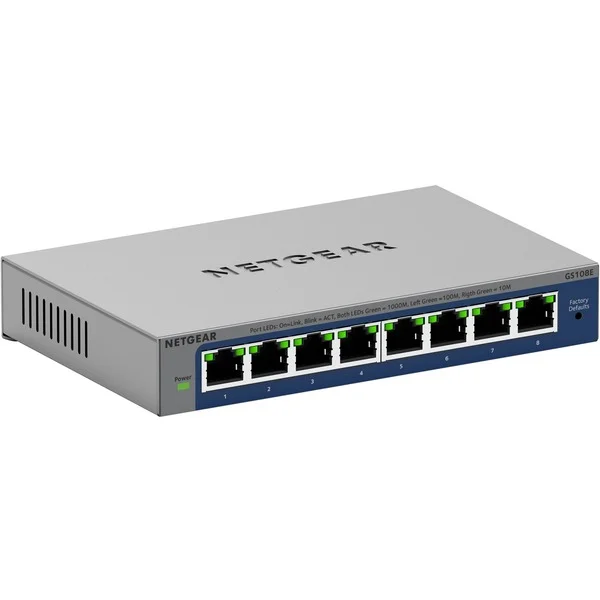 Netgear GS108E, Switch (grau)