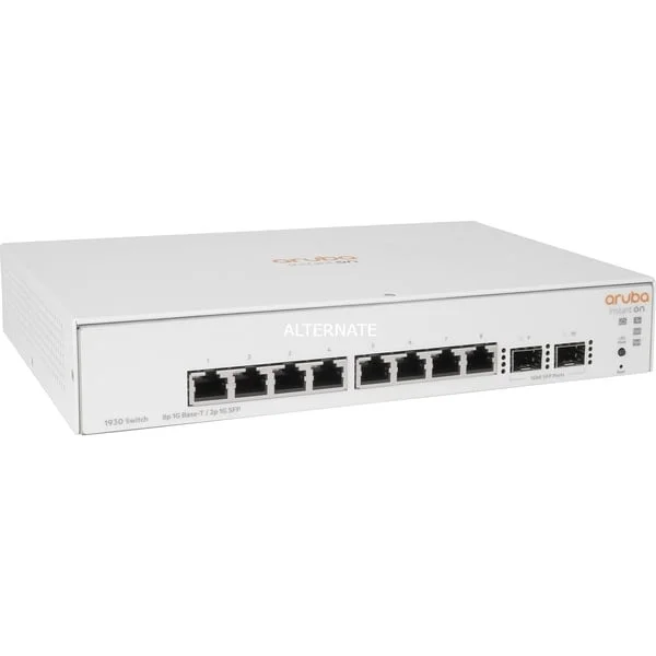 Hewlett Packard Enterprise Networking Instant On Switch 8 Anschlüsse Gigabit 2 Anschlüsse SFP 1930