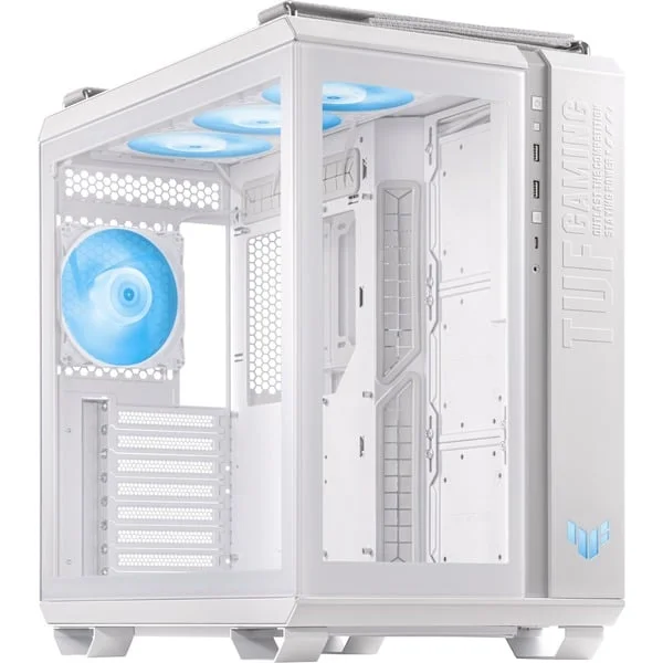 ASUS TUF GAMING GT502 PLUS , Tower-Gehäuse (weiß, Tempered Glass x 2)