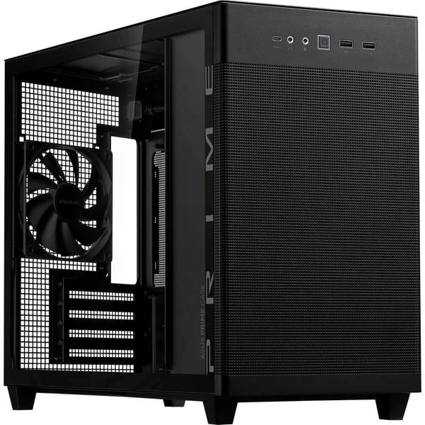 ASUS PRIME AP201 , Tower-Gehäuse (schwarz, Tempered Glass)