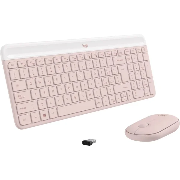 Logitech MK470 Slim Combo, Desktop-Set (rosa, DE-Layout, Scherenmechanik)