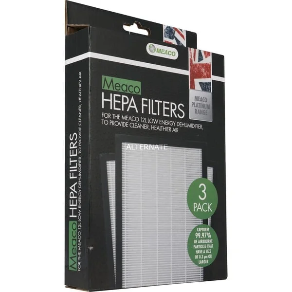 Meaco Platinum 12 HEPA-Filter, 3 Stück (für Meaco 20L LowEnergy Platinum Luftentfeuchter)