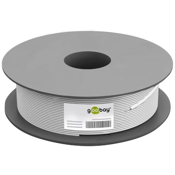 goobay Netzwerkkabel Cat.6, U/UTP (grau, 100 Meter)