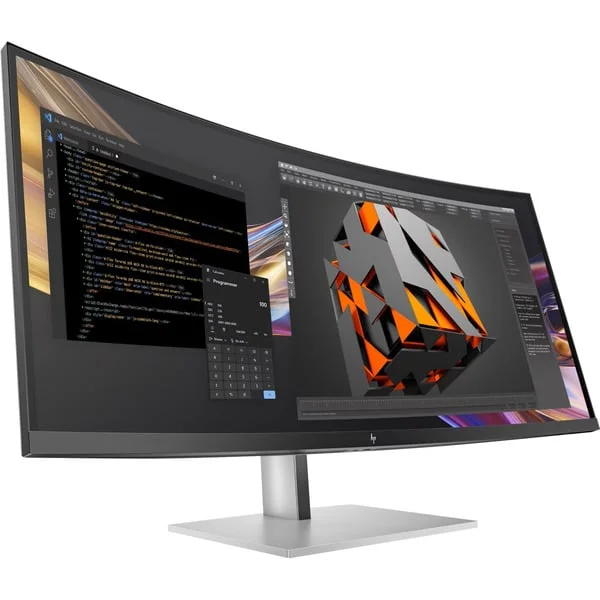 HP Pro 738pu Thunderbolt 4-Monitor, LED-Monitor (95.3 cm (37.5 Zoll), schwarz/silber, WQHD+, IPS Black, Curved, Docking-Monitor)