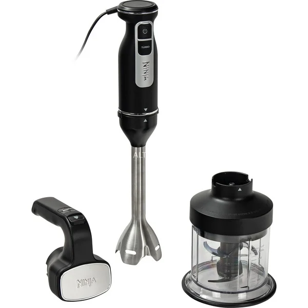 Ninja Foodi 3-in-1 Hand-& Stabmixer-Set (schwarz, 850 Watt, Stabmixer, Handmixer und Zerkleinerer)