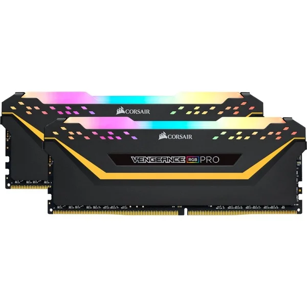 Corsair DIMM 16 GB DDR4-3200 (2x 8 GB) Dual-Kit, Arbeitsspeicher (schwarz, CMW16GX4M2E3200C16-TUF, Vengance RGB Pro, INTEL XMP)