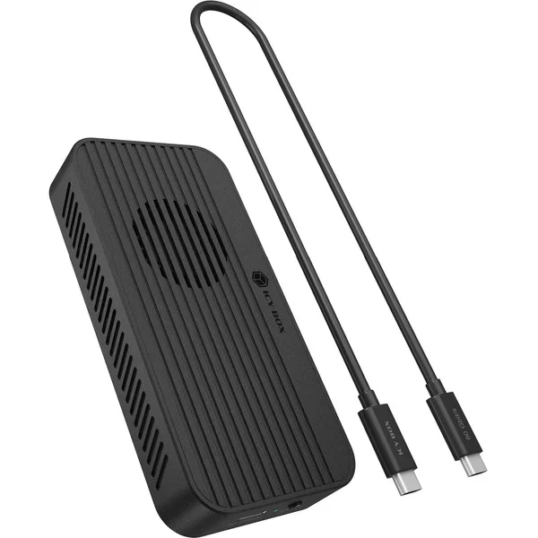 ICY BOX IB-1980M-80G M.2 NVMe SSD Gehäuse, Laufwerksgehäuse (schwarz, mit integriertem Lüfter)