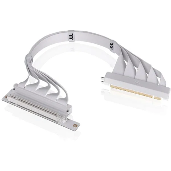 Thermaltake PCI-E 4.0 Dual 90° Riser Cable, Kabel (weiß, 40cm)