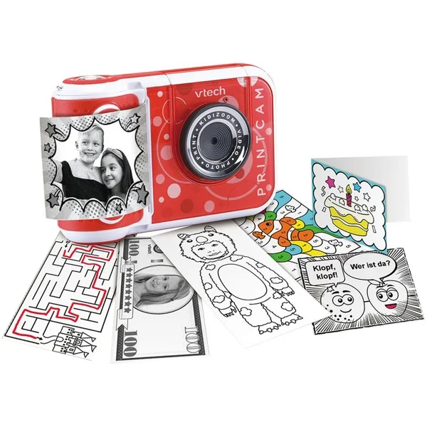 VTech KidiZoom Print Cam, Digitalkamera (rot/weiß)