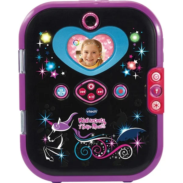 VTech Kidisecrets Selfie Music 2.0, Lerncomputer (schwarz/lila)