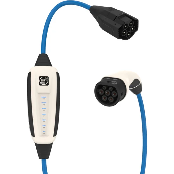 NRGkick Mobile Wallbox 32A 10m Pure für PV Laden (weiß, 22 kW, 10 Meter Kabel, WLAN + Bluetooth)
