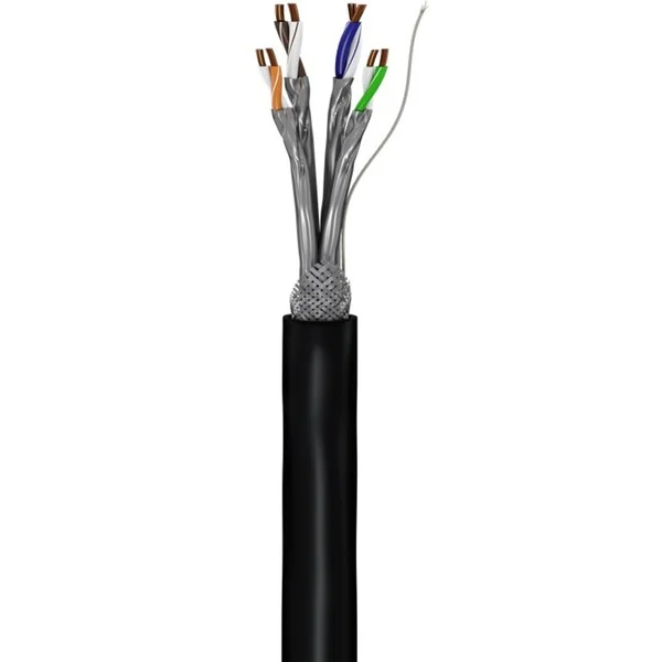 goobay Outdoor Netzwerkabel Cat.7 S/FTP (PiMF) (schwarz, 305 Meter)