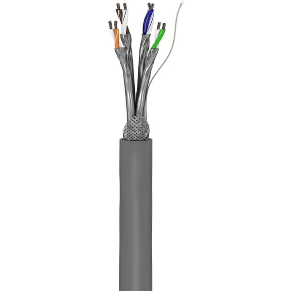 goobay Netzwerkkabel Cat.6, S/FTP (PiMF) (grau, 305 Meter)