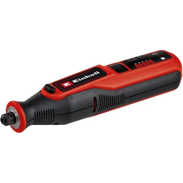 EINHELL Akku-Schleif- und Gravur-Werkzeug TE-MT 7,2 Li, Geradschleifer (rot/schwarz, Li-Ion Akku 1,5Ah, 57-teiliges Zubehör-Set)