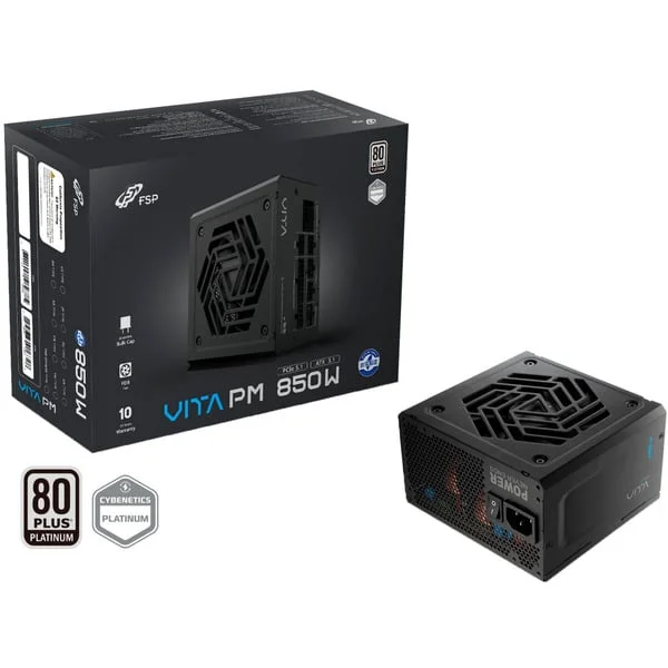 FSP VITA PM 850W, PC-Netzteil (schwarz, 1x 12-Pin High Power GPU, 4x PCIe, 850 Watt)